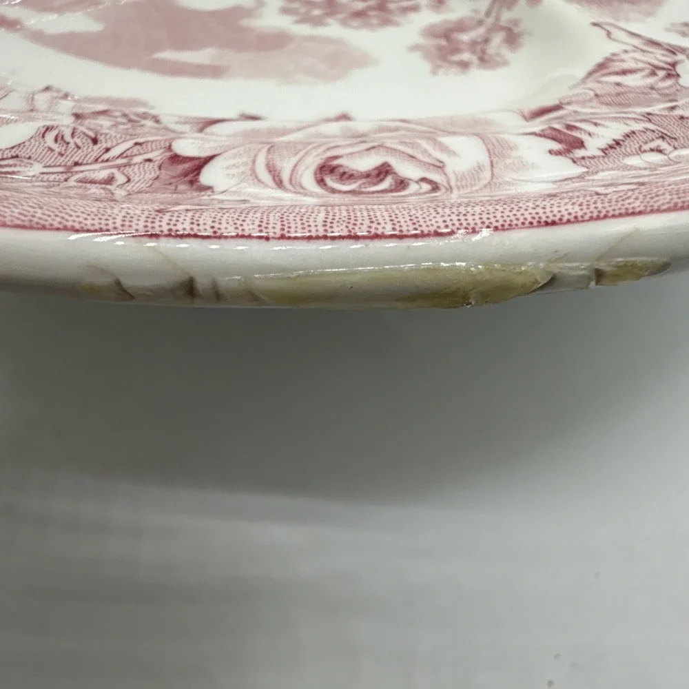 Shenango China Roselyn Castle Grill Plate Pink 10 3/8